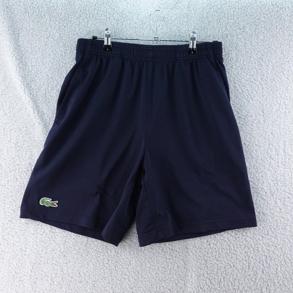 Lacoste Mens 6 Shorts Athletic Casual Activewear Navy Blue Performance Stretch - Picture 1 of 7